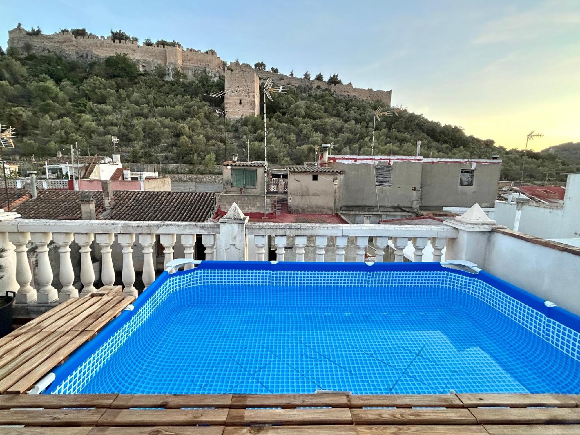 Casa Con Jacuzzi Y Piscina Con Vistas Al Castillo Corbera de Alcira Экстерьер фото